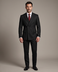 Elegant Black Double-Breasted Suit