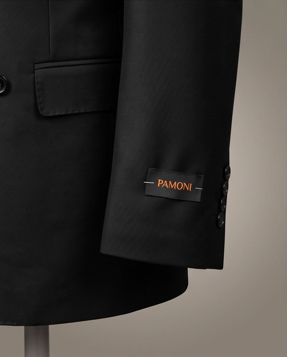 Elegant Black Double-Breasted Suit