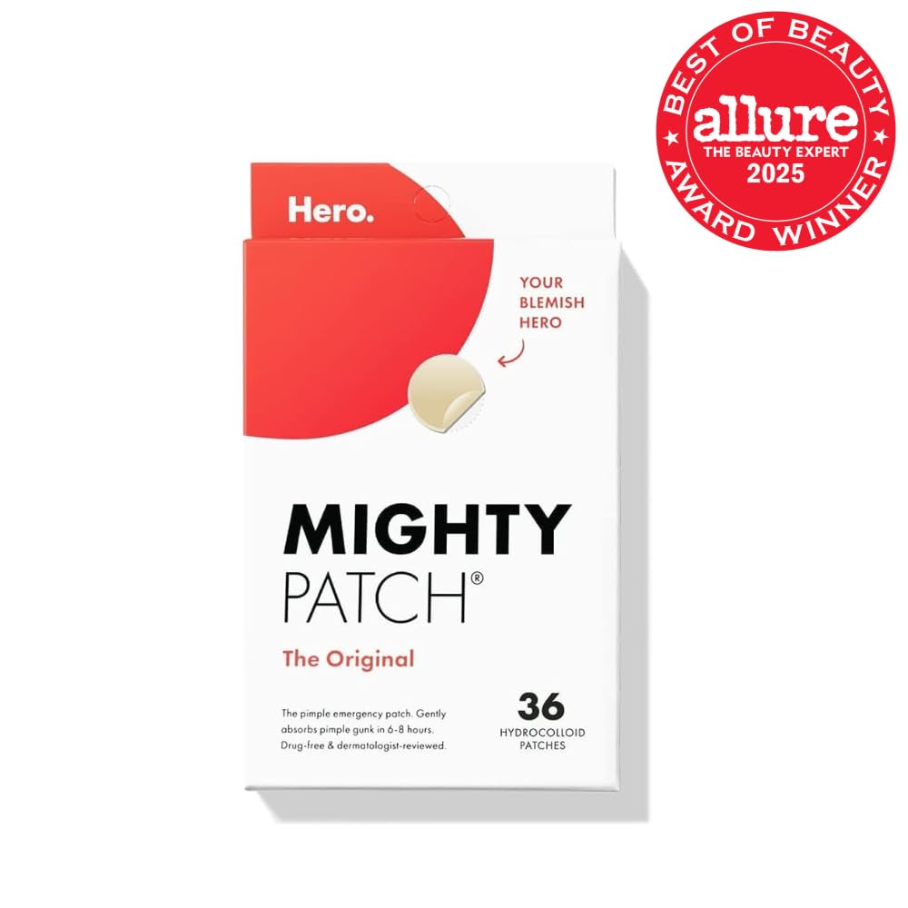 Mighty Patch Hero Cosmetics Original Nighttime Acne Pimple Patches, 36 Ct