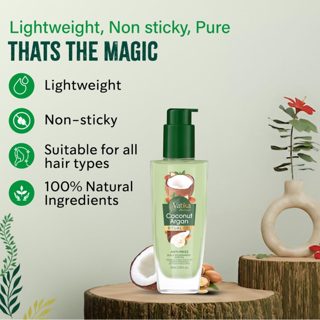 Dabur Vatika Naturals Coconut Argan Ritual Oil 100ml