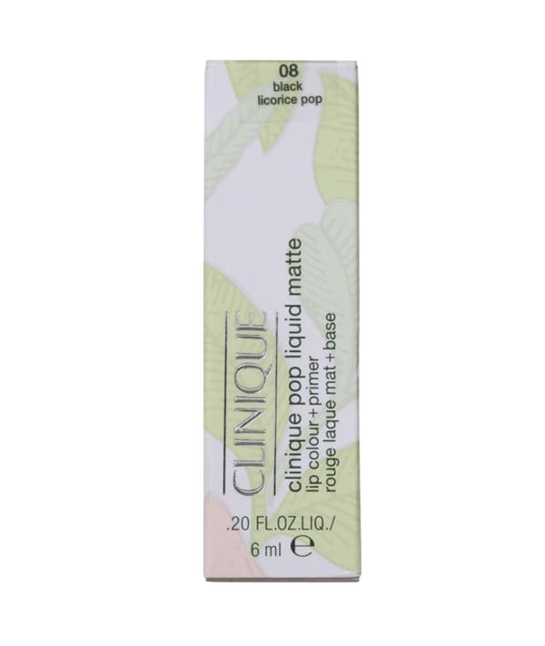 Clinique Pop Liquid Matte Lip Colour And Primer 08 Black Licorice Pop 6ml