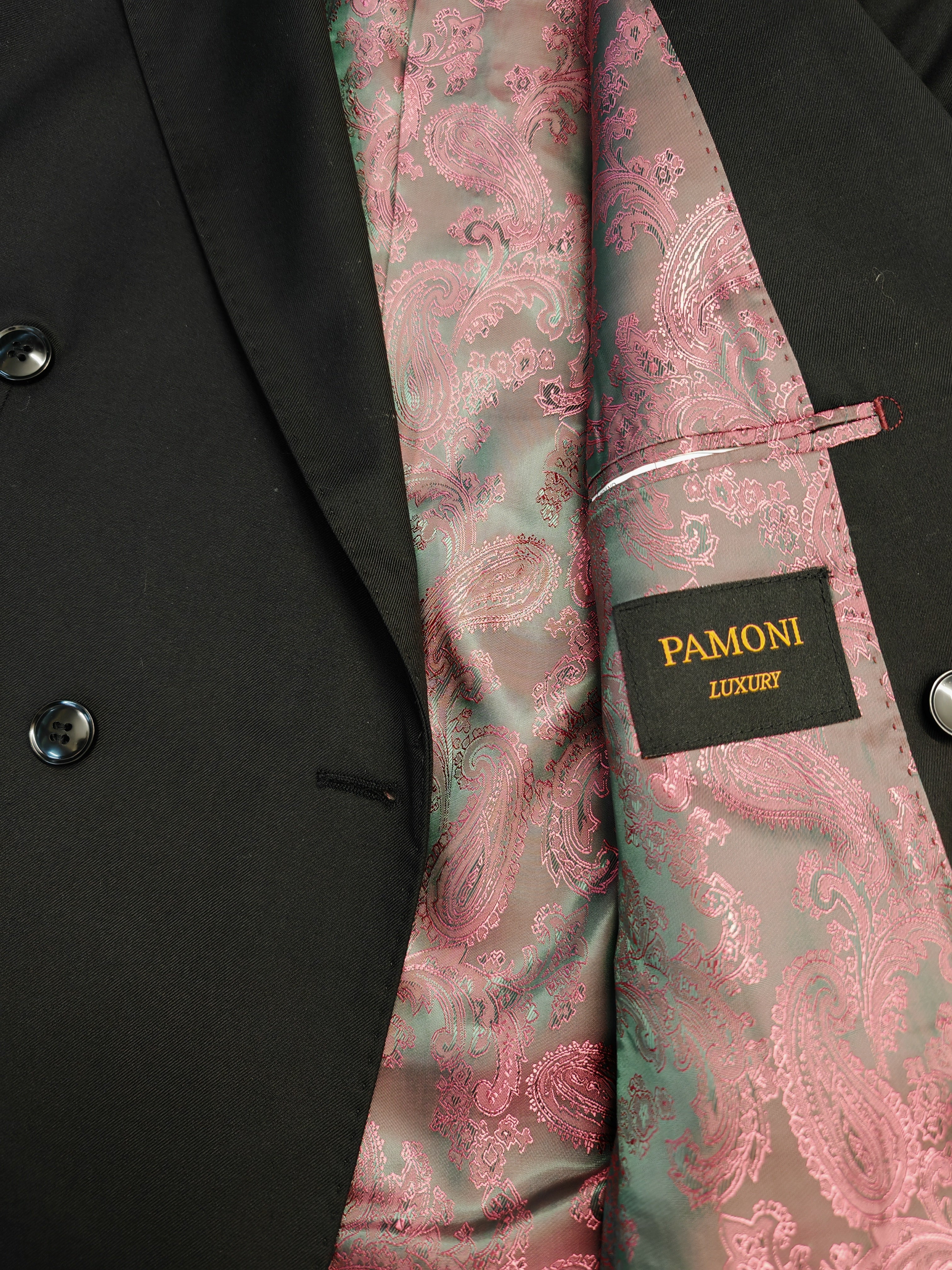 Elegant Black Double-Breasted Suit