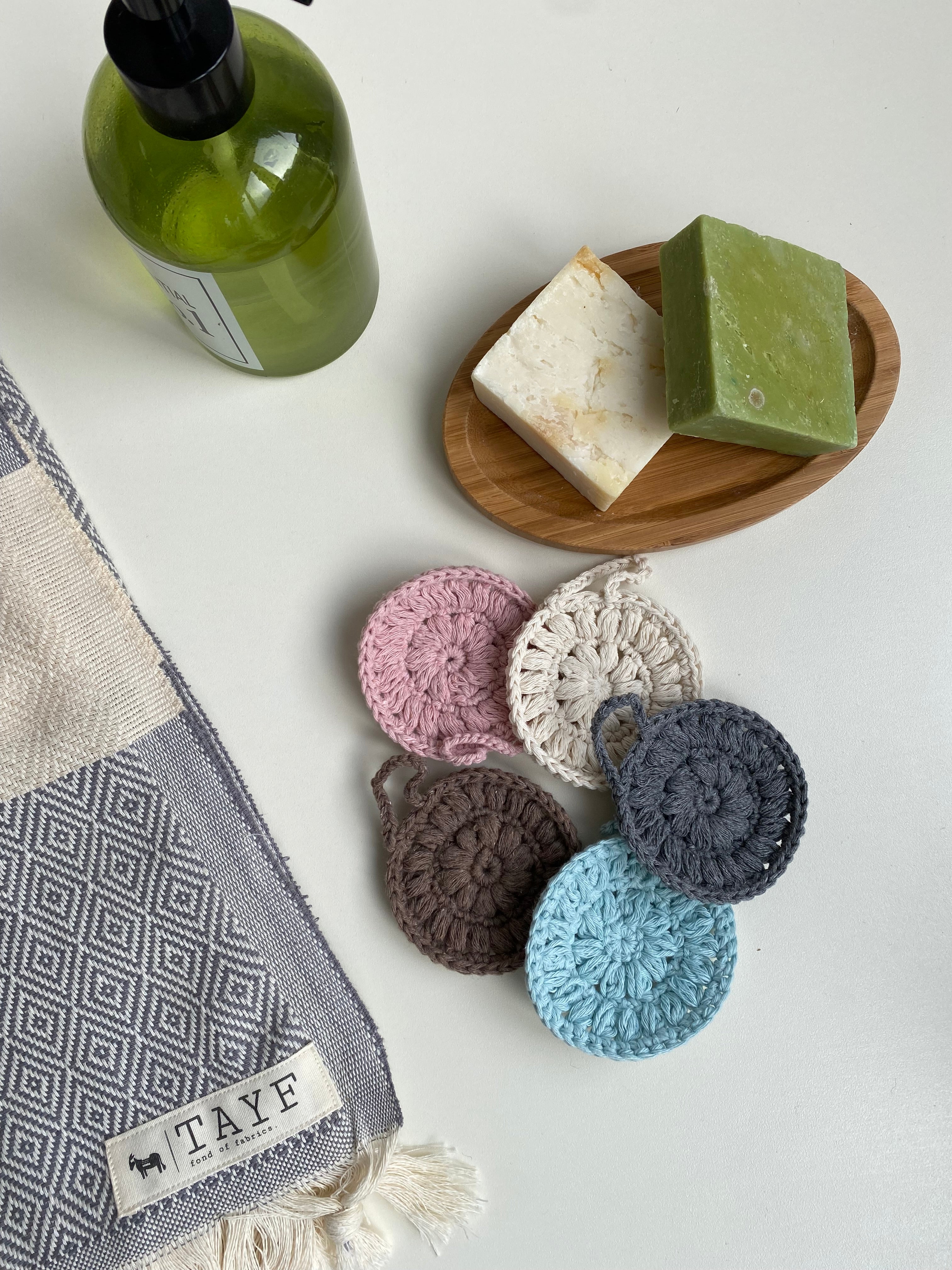 Cotton makeup remover pads