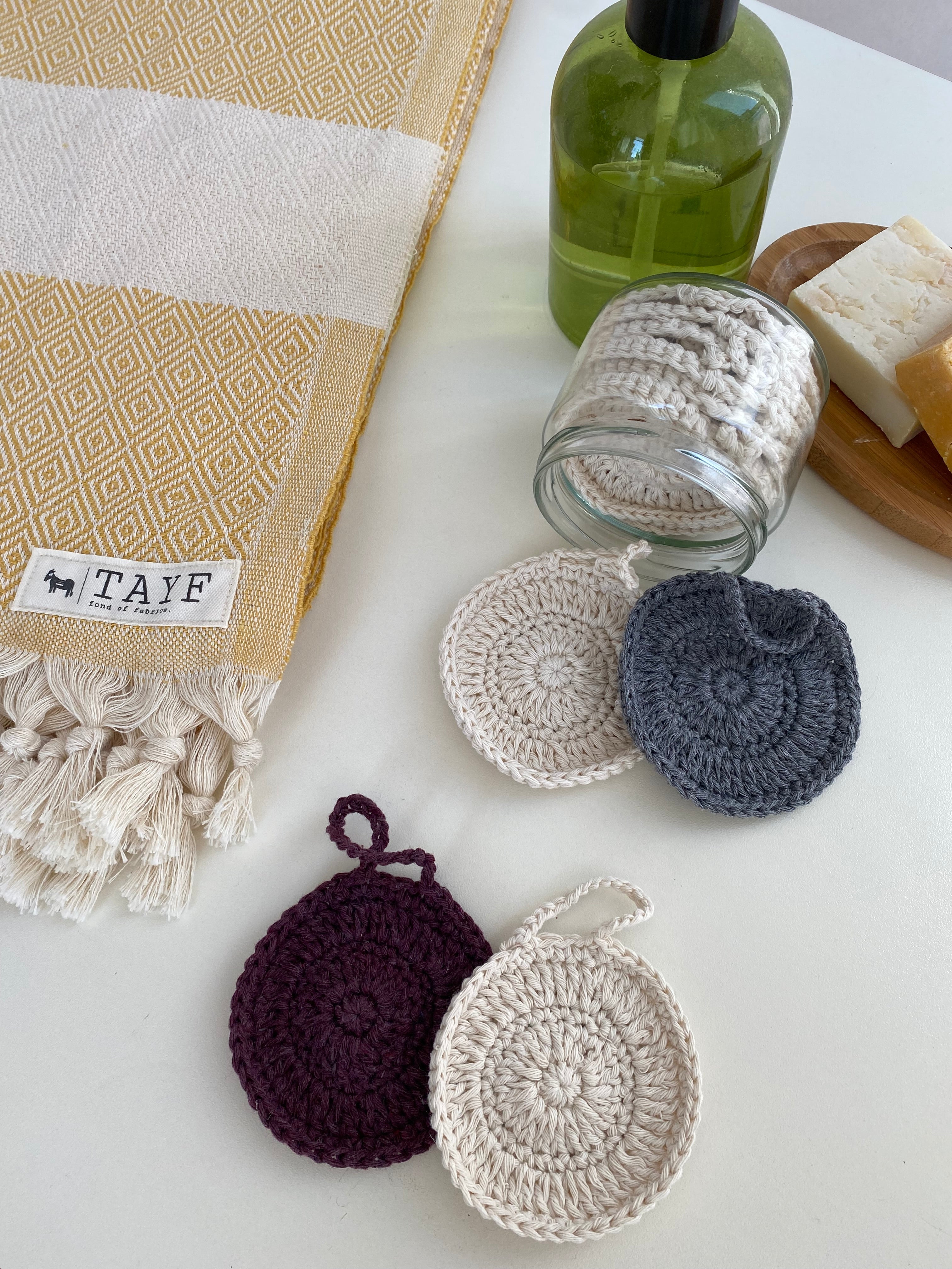 Cotton makeup remover pads