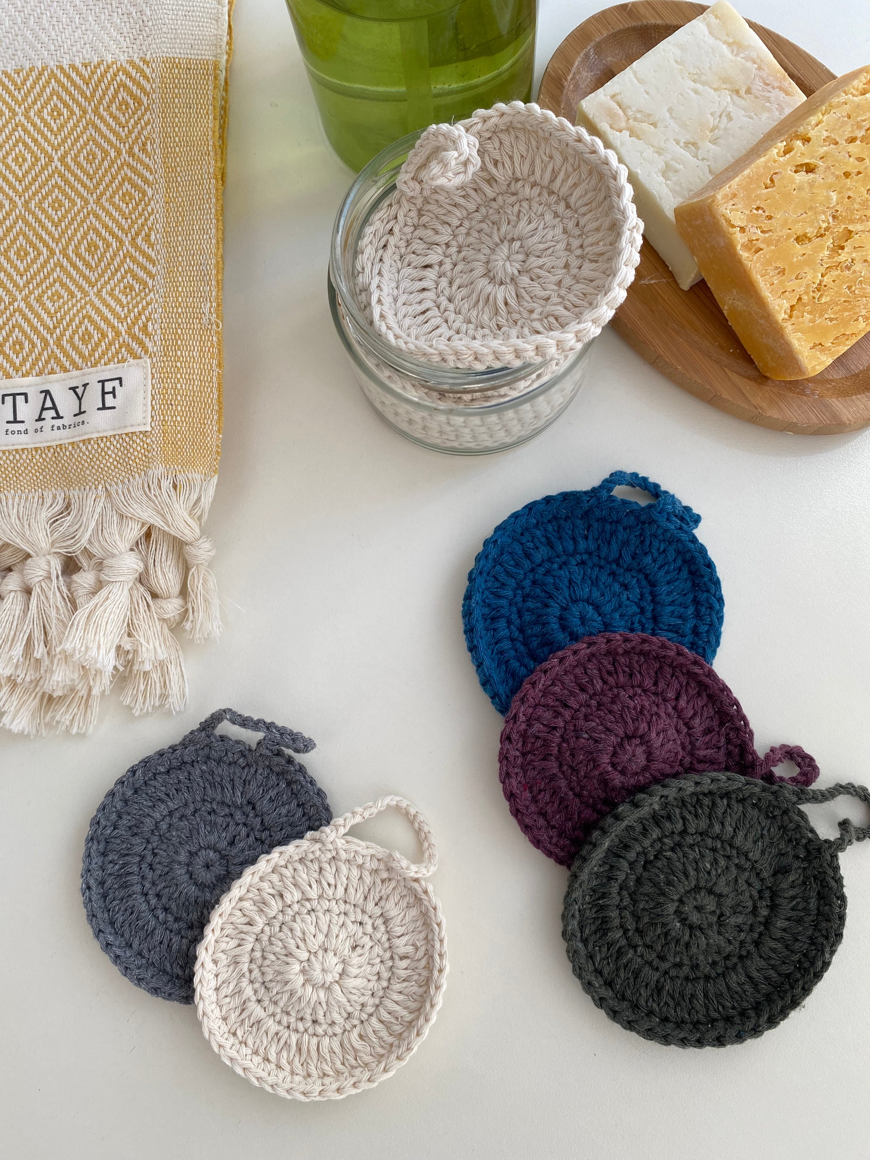Cotton makeup remover pads