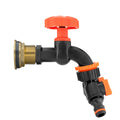 Water Butt Brass Kit 1in with Black Dial Tap + Two-Way Splitter Garden Hose Pipe